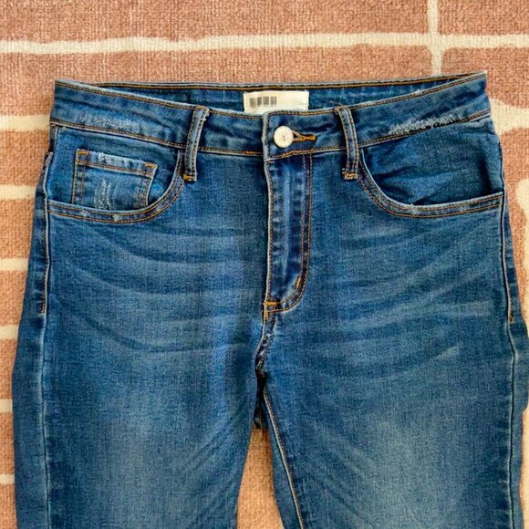 Lulus Cacti On You Medium Wash Embroidered Skinny Jeans, Size 26 - Picture 6 of 7